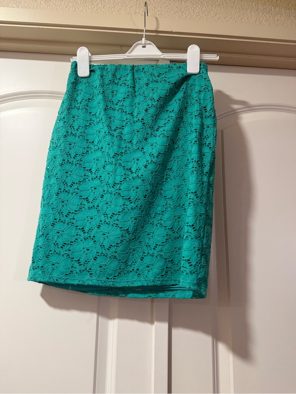Alfani Teal Lace Pencil Skirt Size 4P